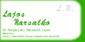 lajos marsalko business card