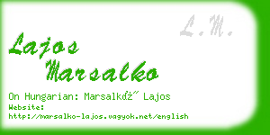 lajos marsalko business card